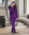 Available In Many Colors Full Sleeve ladies plain velvet night suit