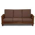 Polished Brown New 3 seater wooden sofa