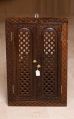 Rosewood Polished Rectangular brown wooden jharokha window