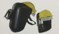 Fibre Metal Plastic Black Yellow Plain nape helmet head screen