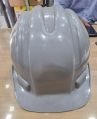 Fiber Plastic Oval Grey Plain Ratchet Helmet