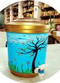 Organic Clay Fine Multi-color 5 ltr terracotta printed water jar
