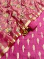 Silk Full Sleeves Unstitched embroidery work dupatta banarasi chanderi buta suit