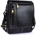 leather sling bags black