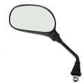 Strider Glass Metal Polished Black Oval bicycle mirror