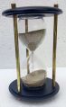 Brass and Glass Black and Golden 450 g 5 minute brass hourglass sand timer