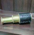 Golden and Black Brass and Leather black leather brass nautical telescope