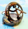 Brown 150 g brass nautical pocket compass