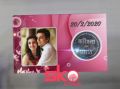 Pink Printed PVC Plastic Sheet customize wedding coin card
