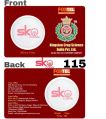 Maroon colour PVC Plastic Sheet multi coloured printed coin packing card