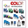 Plastic Blue colop self inking stamp