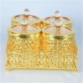 Iron Square Golden salt pepper container set