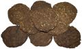 Brown Round dried cow dung cake