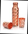 Copper Diamond Cut Water Bottle