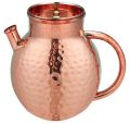 copper lid hammered jug