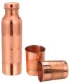 Cylindrical Silver Touch Copper Bottle