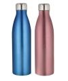 Round Blue and Pink Plain stainless steel colored water bottle