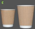 Kraft Paper PE Coated Paper PLA Coated Paper Brown White Black EGS Brown Black and Customized ripple paper cups