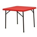 Supreme Plastic Square Red moulded folding table