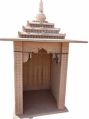 Pooja Stone Arts 5 feet antique sandstone temple