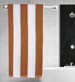 rekhas premium cotton pool beige white cabana cotton stripe unisex bath towel