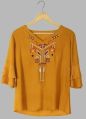 Mix Embroidery top Rayon embroidered western tops
