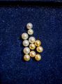 Polished Round White Golden Silver natural south sea pearl