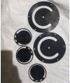 Round Black football rubber washers