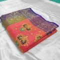 Embroidered Banarasi Satin Silk Saree