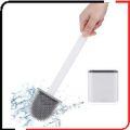 Gray silicone toilet brush