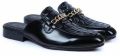 Genuine Leather Black mens leather half shoes