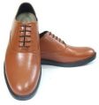 Genuine Leather Brown mens leather police shoes