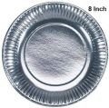 Silver Foil New plain round 8 inch silver paper plate