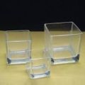 square glass candle votive