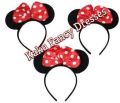 Red/Black Polyester minnie mouse hair band