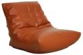 Leatherette Tan lounge sofa beanbag