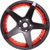 17" Flying Eagle XJ172 Black Machined Red Lip