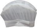 Cotton Round plain white chef cap