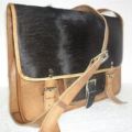 Designer Hair on Leather Laptop Bag