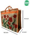 bbgro eco daily use reusable print jute fabric shopping bags