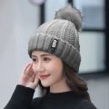 Woolen Gray Knitted SYGA winter beanie hat