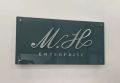 MDF Rectangular metal company name plate