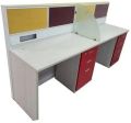 Rectangular White modular workstation table