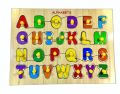 Multi Paint Coated wooden alphabet tray puzzle