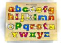 Multi Paint Coated wooden small alphabet tray puzzle