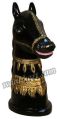 Royal black horse decorative idol