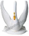 Spiritual white swan statue