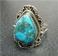 COPPER MOHAVE TURQUOISE CABOCHON RING