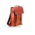 Leather Rucksack with 1 pocket waxed brown
