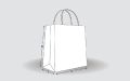 White Top Linear Shopping Bag Size - L16" x W12" x G5"